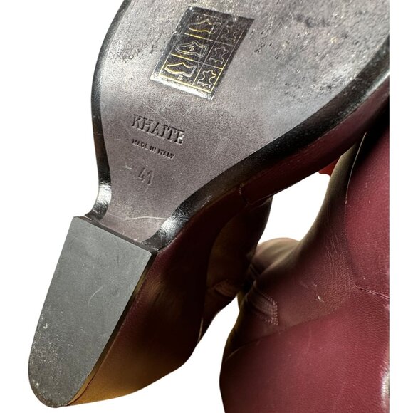 Khaite Morgan Over The Knee Boots Deep Wine Maroon Red Size 41 - Picture 14 of 14